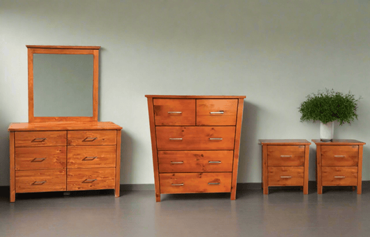 BroDeals bedroom set Tina Honey Bedroom Suite - Set of 4