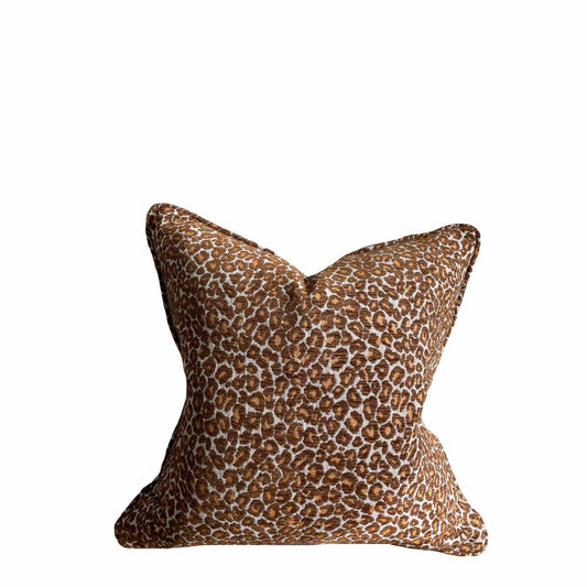BroDeals Cushion Cover Leopard Design Cushion Cover -  Off White