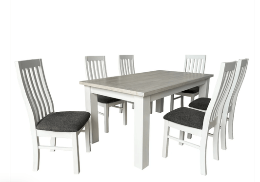 BroDeals Kitchen & Dining Ashland Dining Suite 6 Seater - Grey