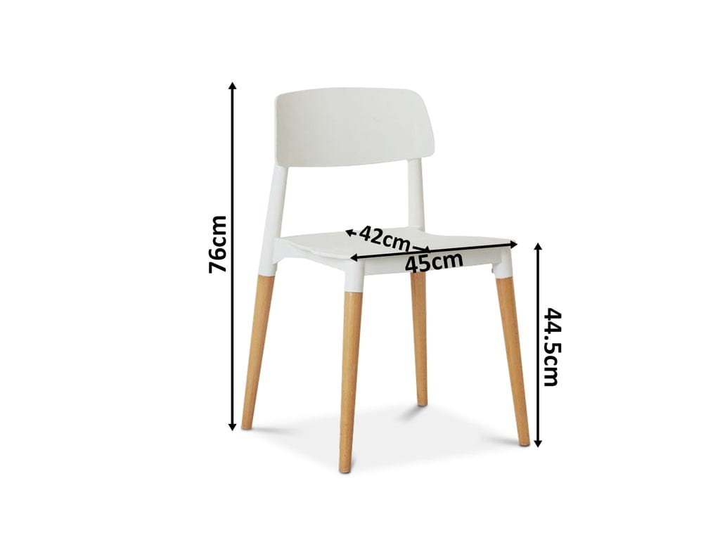 BroDeals Kitchen & Dining Room Chairs Jade Chair Set of 4-White