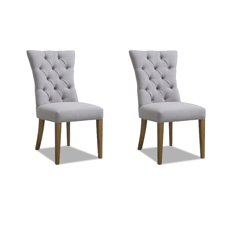 BroDeals Kitchen & Dining Room Chairs Set of 2 Tufted Back Dining Chair
