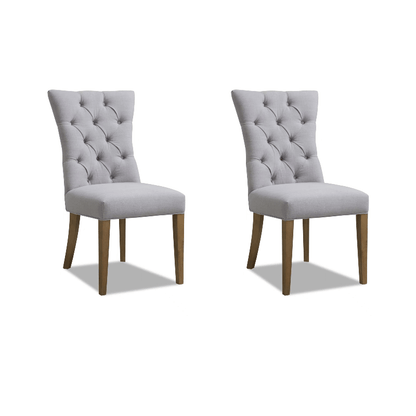 BroDeals Kitchen & Dining Room Chairs Set of 2 Tufted Back Dining Chair
