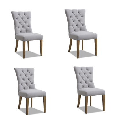 BroDeals Kitchen & Dining Room Chairs Set of 4 Tufted Back Dining Chair