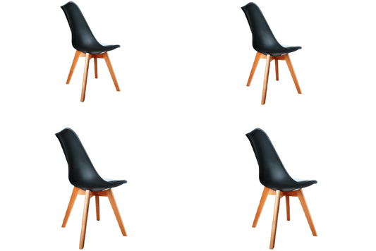 BroDeals Kitchen & Dining Room Chairs Sonia Chair Set of 4-Black
