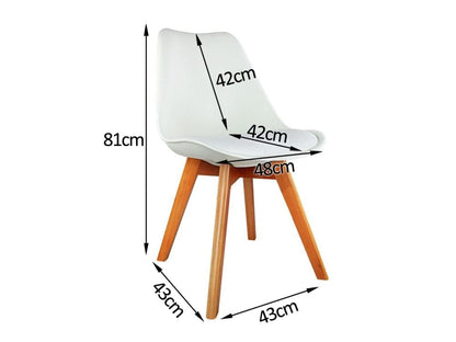 BroDeals Kitchen & Dining Room Chairs Sonia Chair Set of 4-White