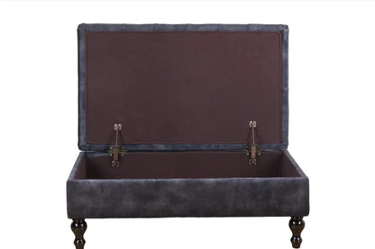 BroDeals Ottoman Ottoman with Storage - Charcoal