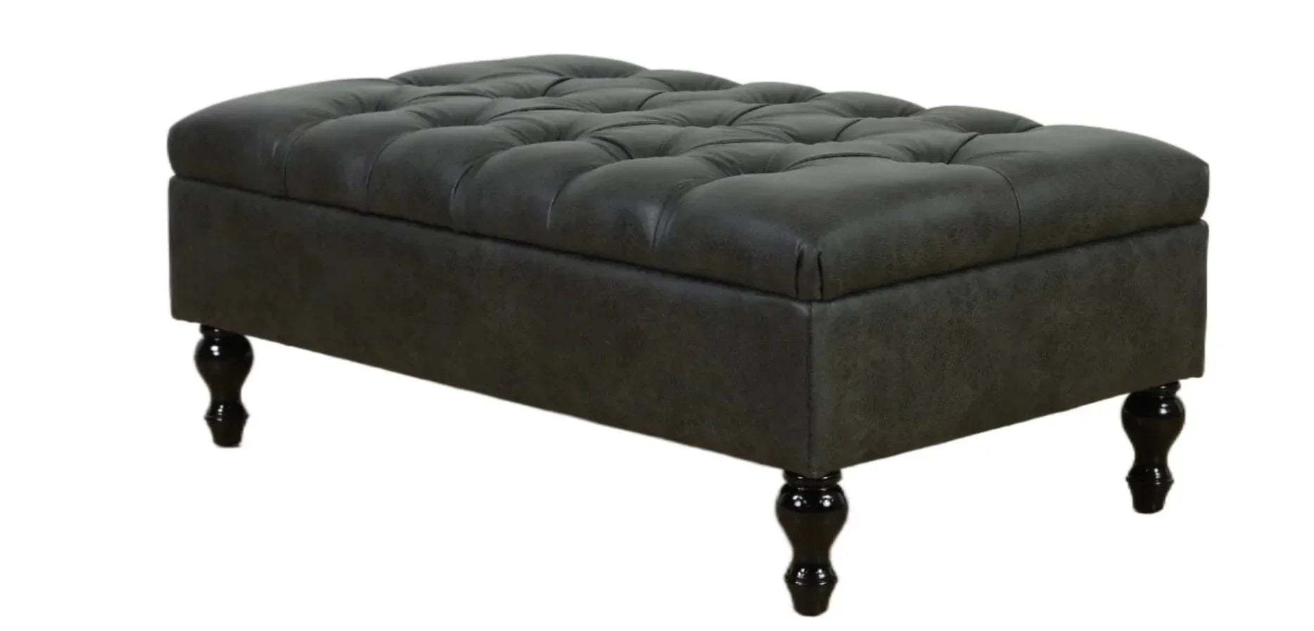 BroDeals Ottoman Ottoman with Storage - Charcoal