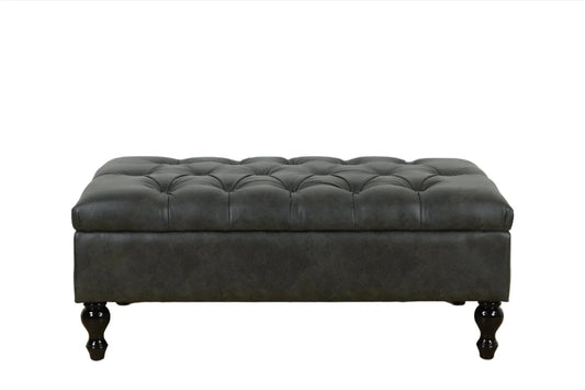 BroDeals Ottoman Ottoman with Storage - Charcoal