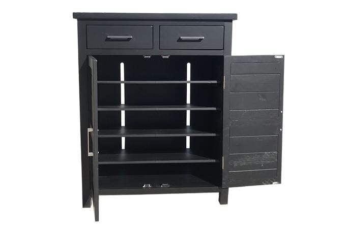 BroDeals Shoe Racks & Organizers Tina Black Shoe Cabinet