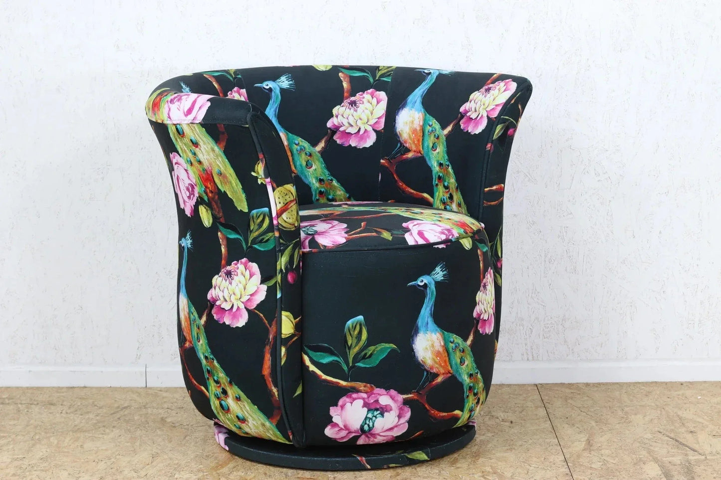 BroDeals Swivel Chair Peacock Tub Swivel Chair