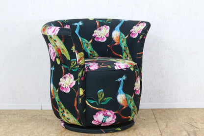 BroDeals Swivel Chair Peacock Tub Swivel Chair