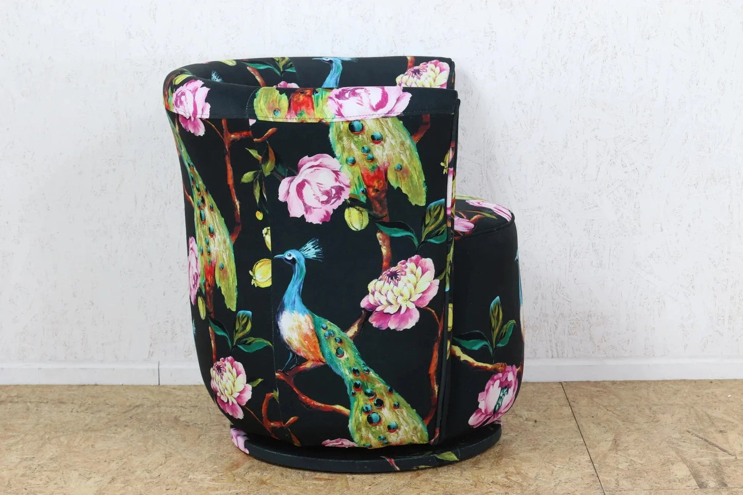 BroDeals Swivel Chair Peacock Tub Swivel Chair