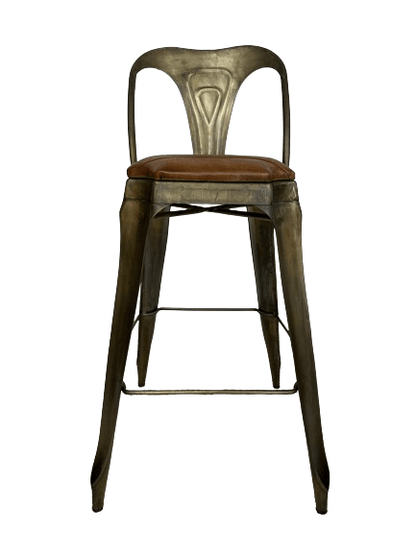 BroDeals Table & Bar Stools Mid Century Leather Barstool