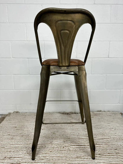 BroDeals Table & Bar Stools Mid Century Leather Barstool