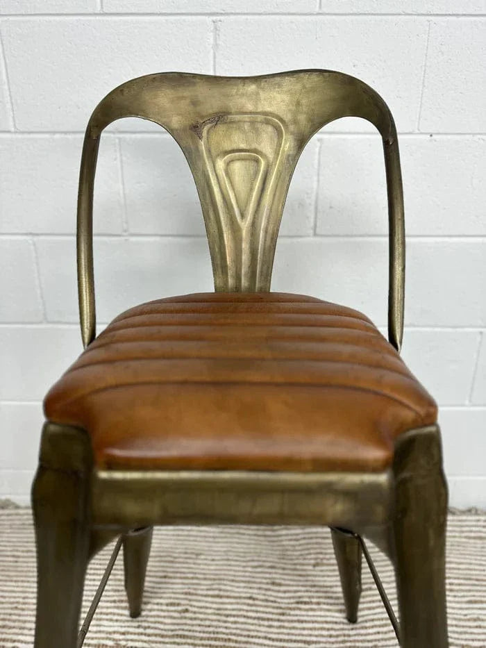 BroDeals Table & Bar Stools Mid Century Leather Barstool