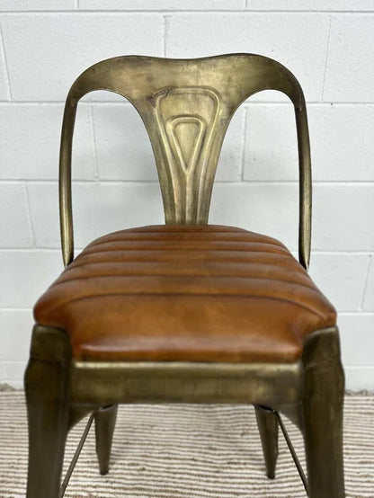 BroDeals Table & Bar Stools Mid Century Leather Barstool