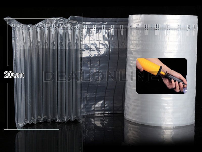 20cm*10M Air Columns Cushion Packaging Wrap with 1 Free Manual Air Pump