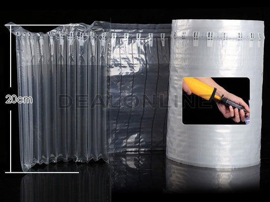 20cm*10M Air Columns Cushion Packaging Wrap with 1 Free Manual Air Pump