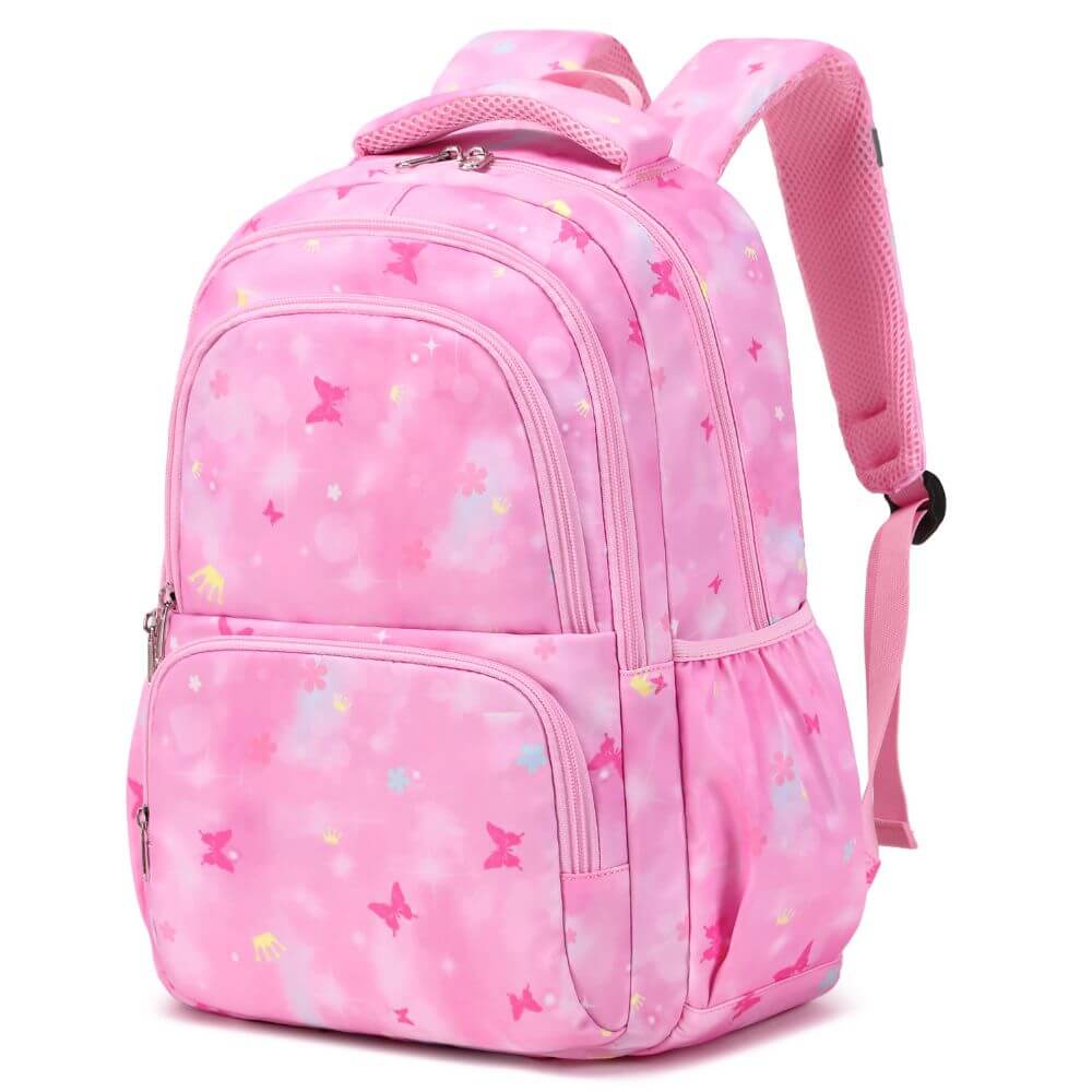 Purple & Pink School Bag for Girls & Kids Backpack | Butterfly