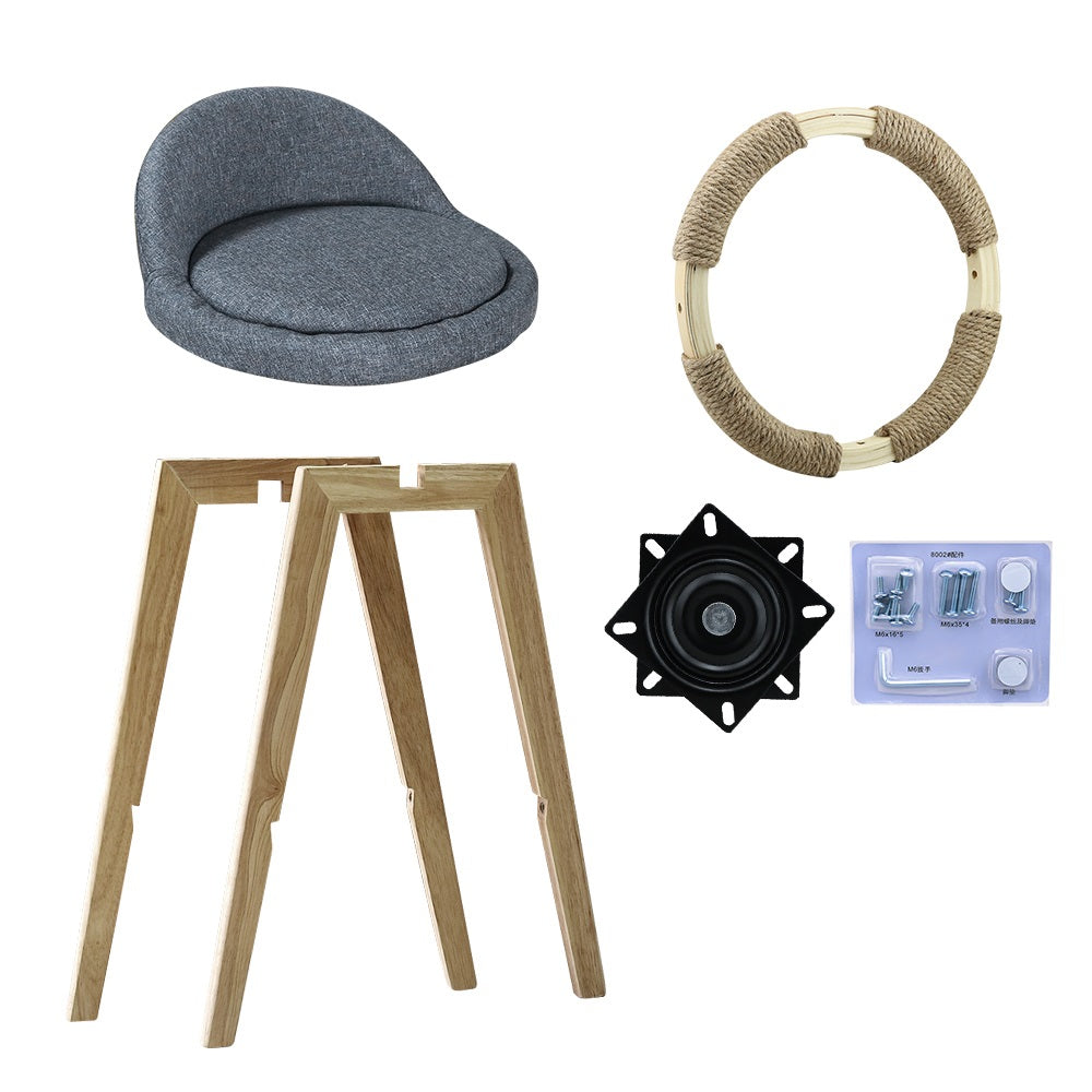 Bar Stools Chair 360 Degree Swivel gray