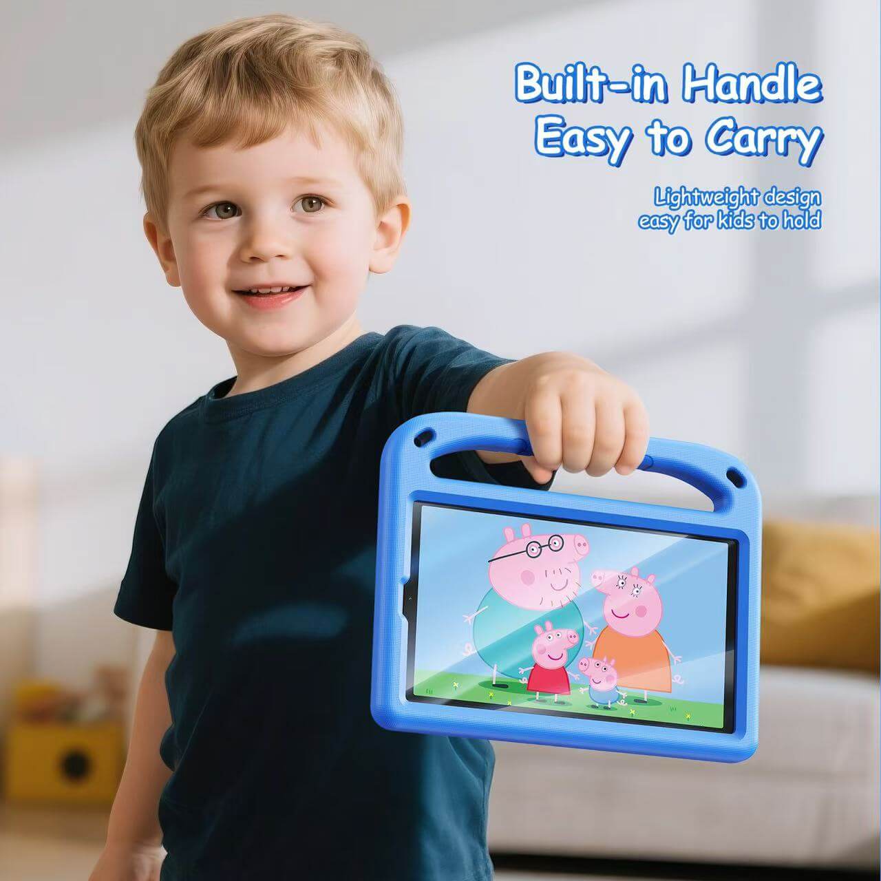 Compatible with iPad 11th 11 2025 Puff Series Foldable Cheese Stand EVA Case with Handle