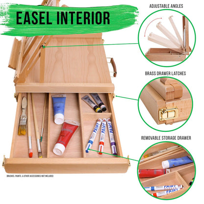 Adjustable Wood Table Sketch box Easel