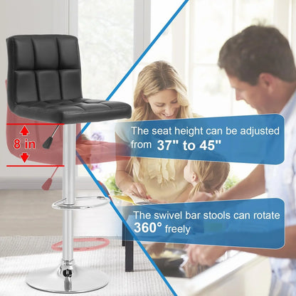 Bar Stool Height Adjustable Bar Stool Set of 2pcs