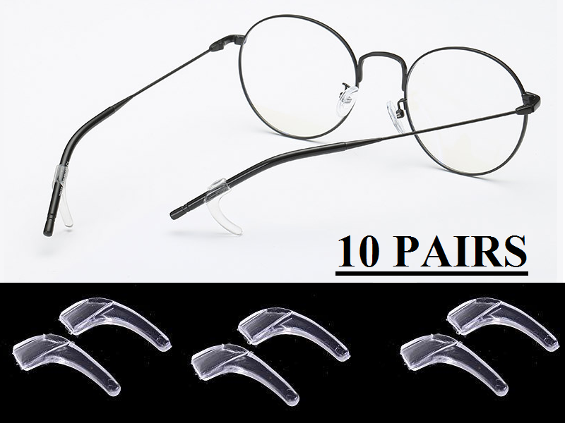 10 Pairs Eyeglasses Silicon Antislip Holder Glasses Cover Ear Hook Retainer - L