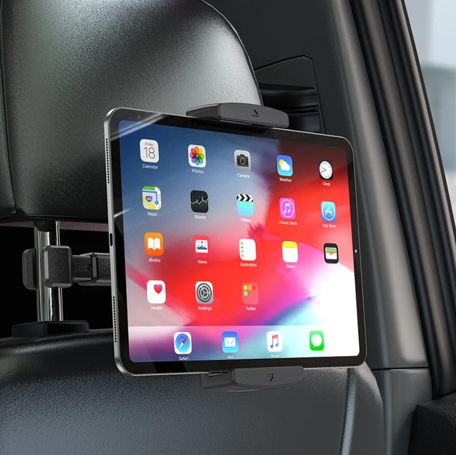 Car Back Seat Tablet & Phone Holder – Adjustable Headrest Mount (CA121)