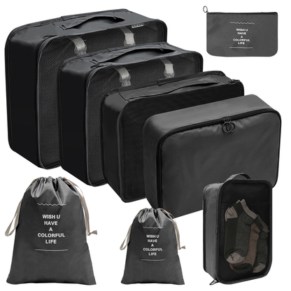 8-Piece Folding Travel Organizer Storage Bags - Suitcase Packing Set ZH16008