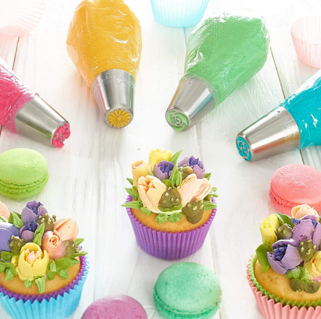 Cake Decorating Kit Cake Turntable Bakeware Set Pastry Tube Fondant 137pcs
