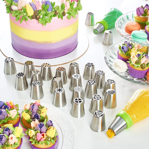 Cake Decorating Kit Cake Turntable Bakeware Set Pastry Tube Fondant 137pcs