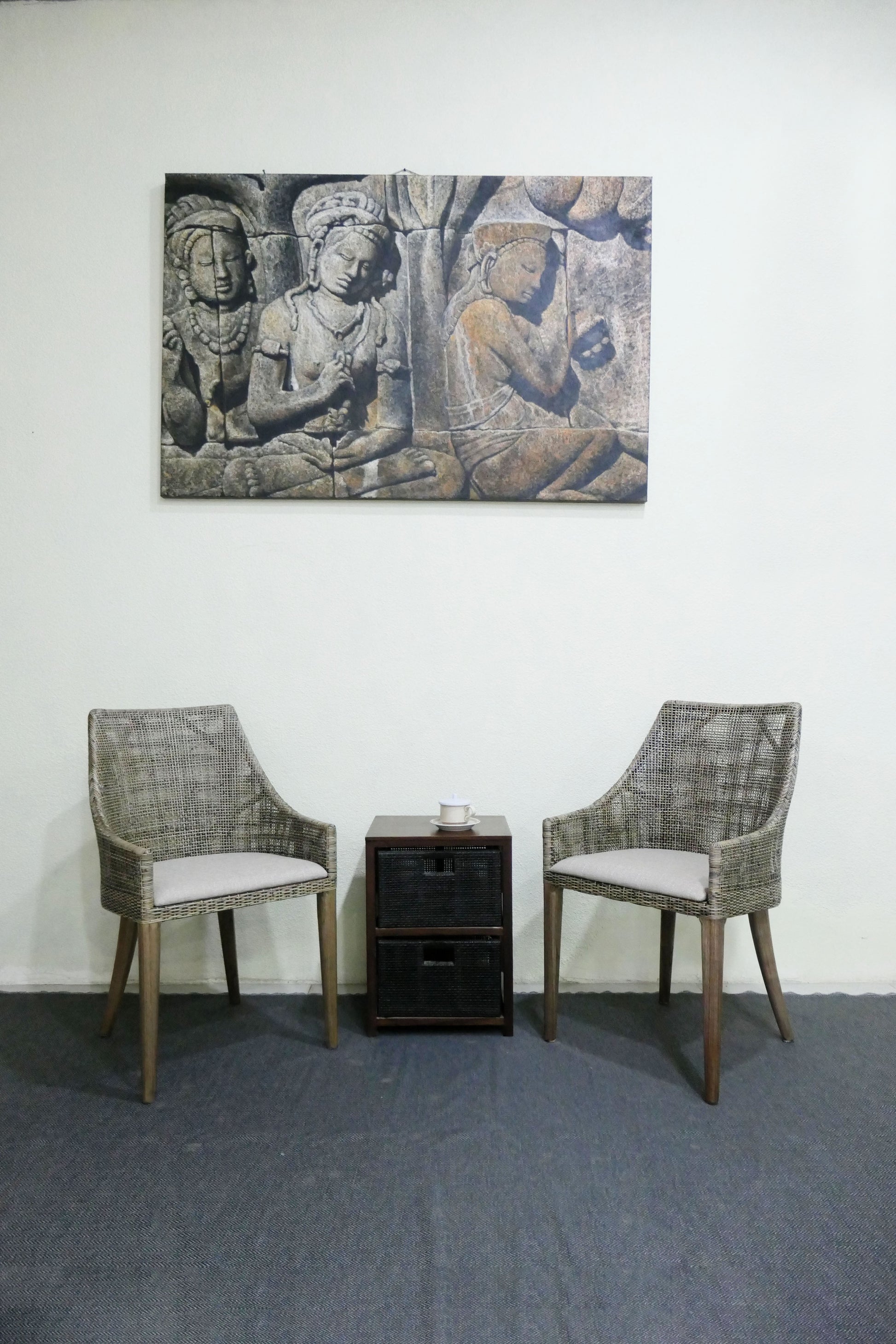 Canggu Armchair - Smoke & Oatmeal at online8 furniture store Auckland