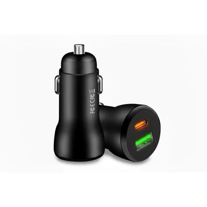 Car Charger Type-C and USB Fast Charging Mobile Adapter