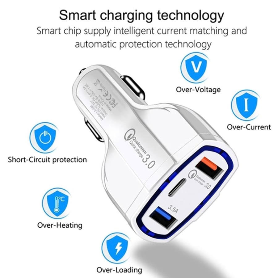 Car Charger (USB & Type C)