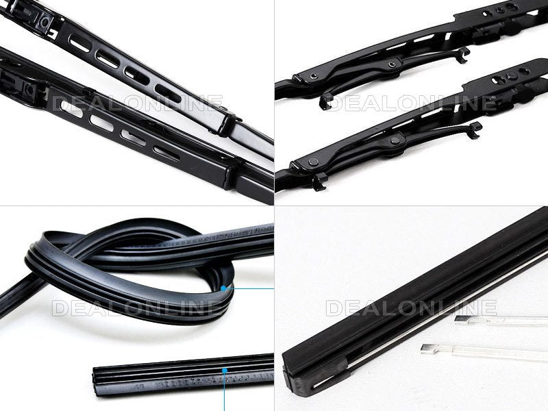 Framed Windscreen Wiper Blades Bracket Style Window Wipers*1PCS  14"-28"J HOOK
