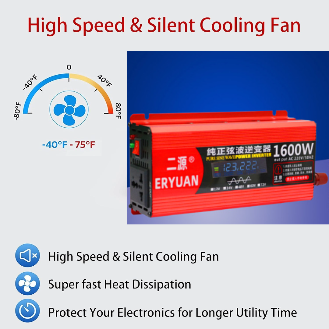 12V Power Inverter 1600W Car Inverter