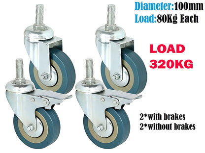Caster Wheels Trolley Wheels Kit