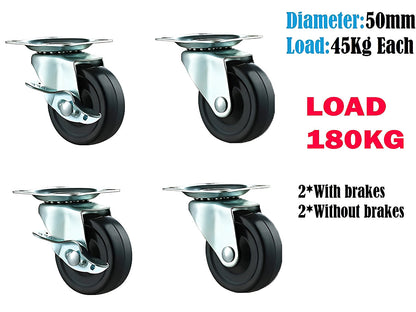 Caster Wheels Trolley Wheels Kit