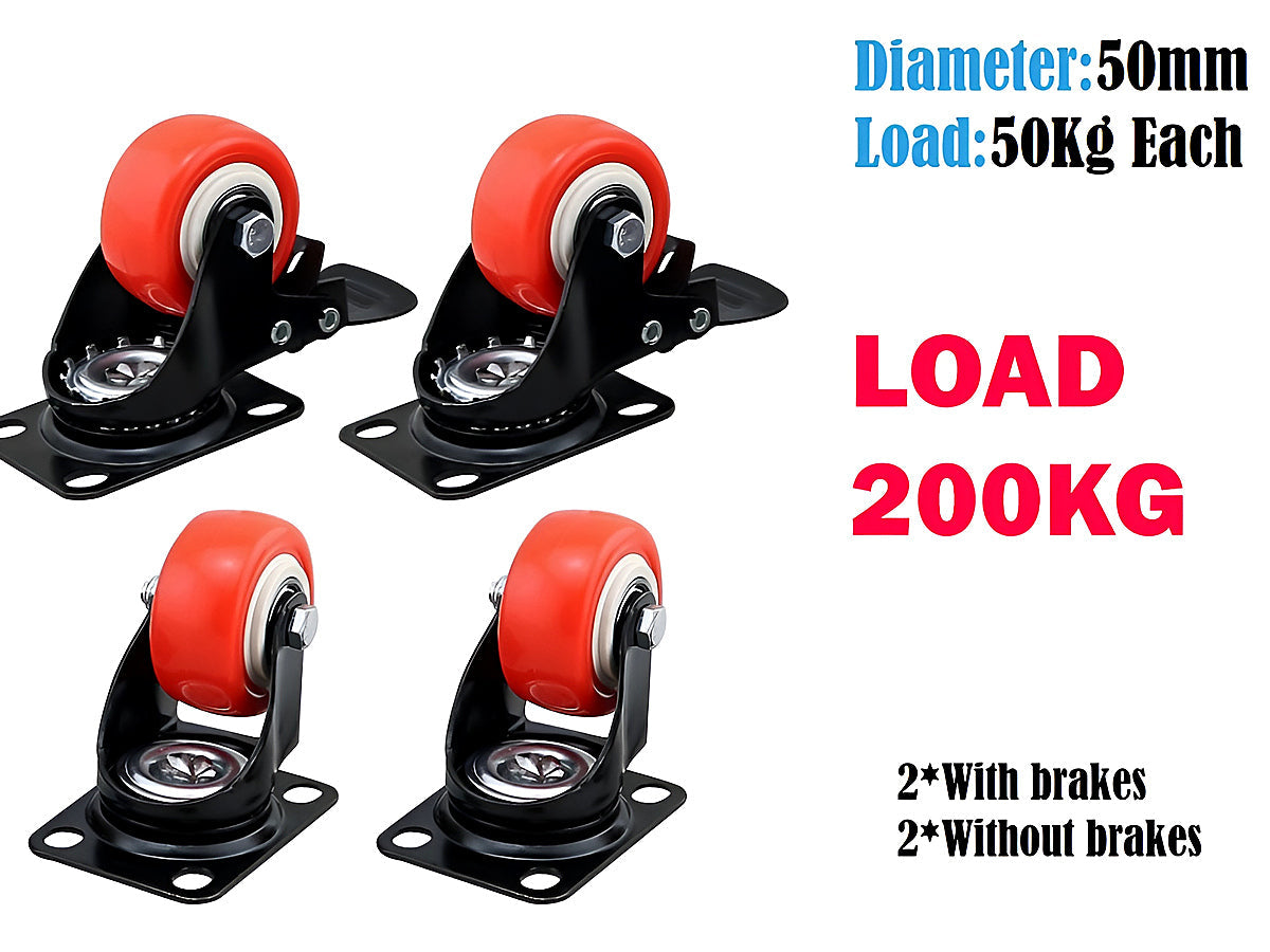 Caster Wheels Trolley Wheels Kit
