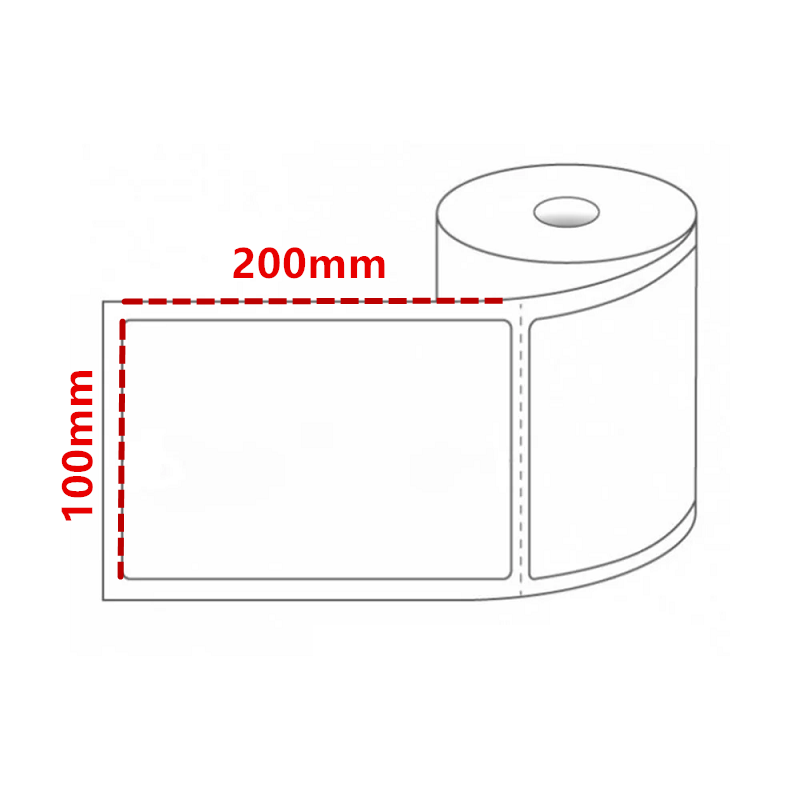 12 Rolls Premium 100x200mm Direct-thermal labels 250pcs/roll Self Adhesive Label