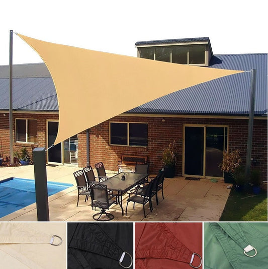 4 Colours 3*3*3m Triangle Sun Shade Sail UV Block for Outdoor Patio Garden