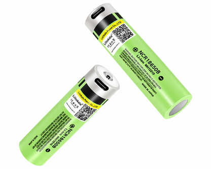 18650 Rechargeable Battery USB-C 2PCS