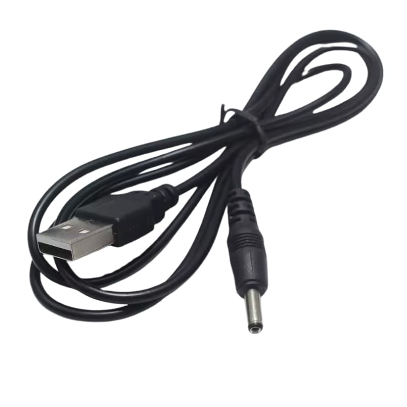 Charger Cable for Nokia Phone 3.5mm / 1.1mm Barrel chargers (Black) 1m