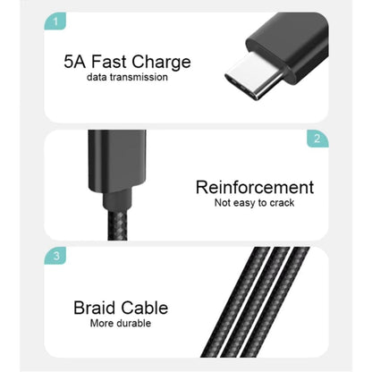 Charger Cable For Samsung Devices - Type C to Type C (1m) (Black)