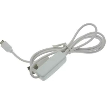 Charger Cable With Switch (USB to Micro USB) - 1m (White)