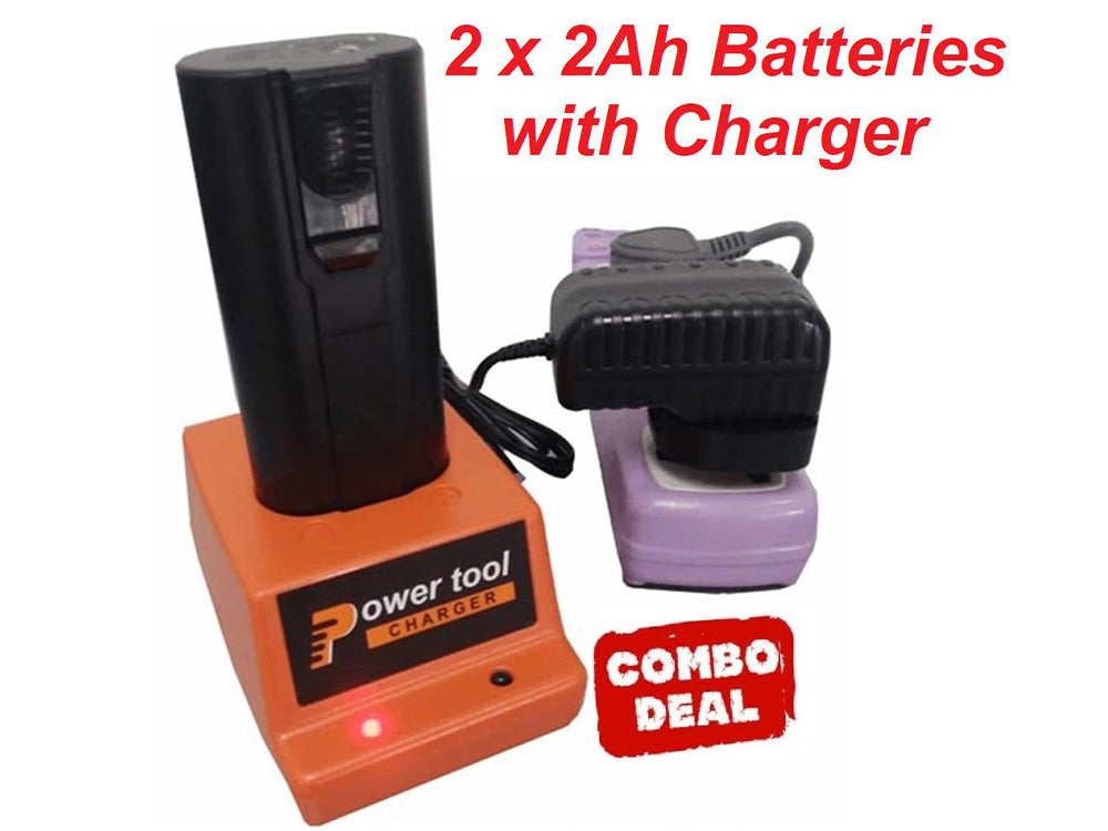 Paslode Battery Charger with 2 Batteries 2AH
