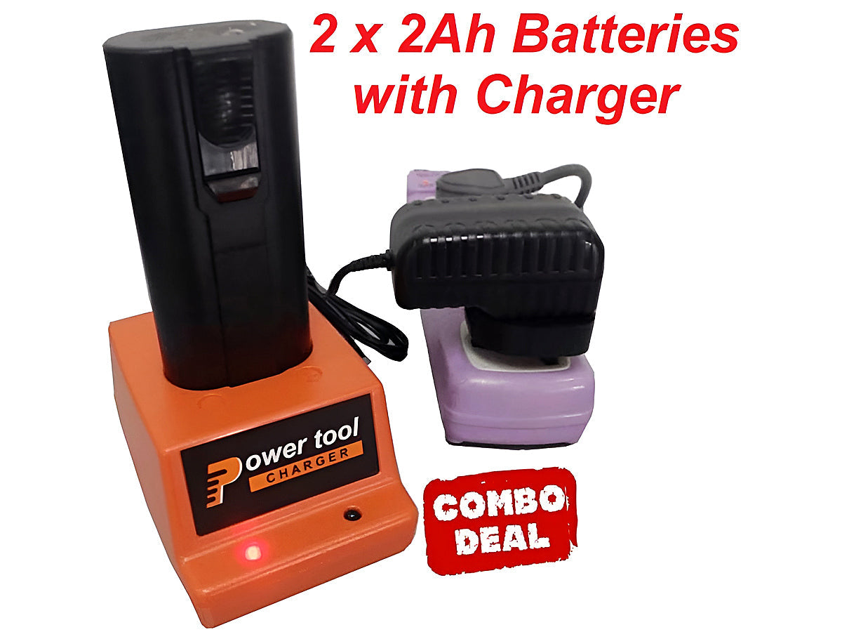 Paslode Battery Charger with 2 Batteries 2AH