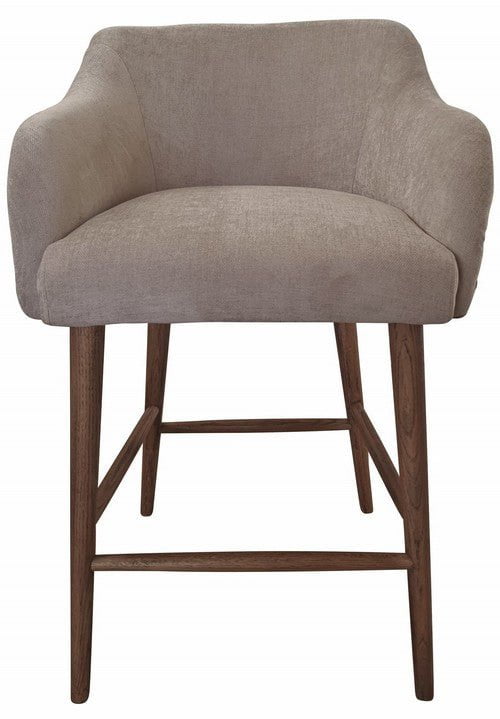 Charleston Buttoned Back Barstool - Oak Legs at online8 furniture store Auckland