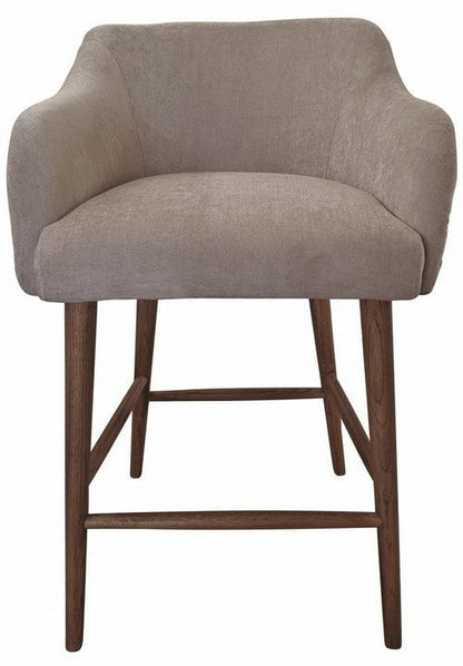 Charleston Buttoned Back Barstool - Oak Legs at online8 furniture store Auckland
